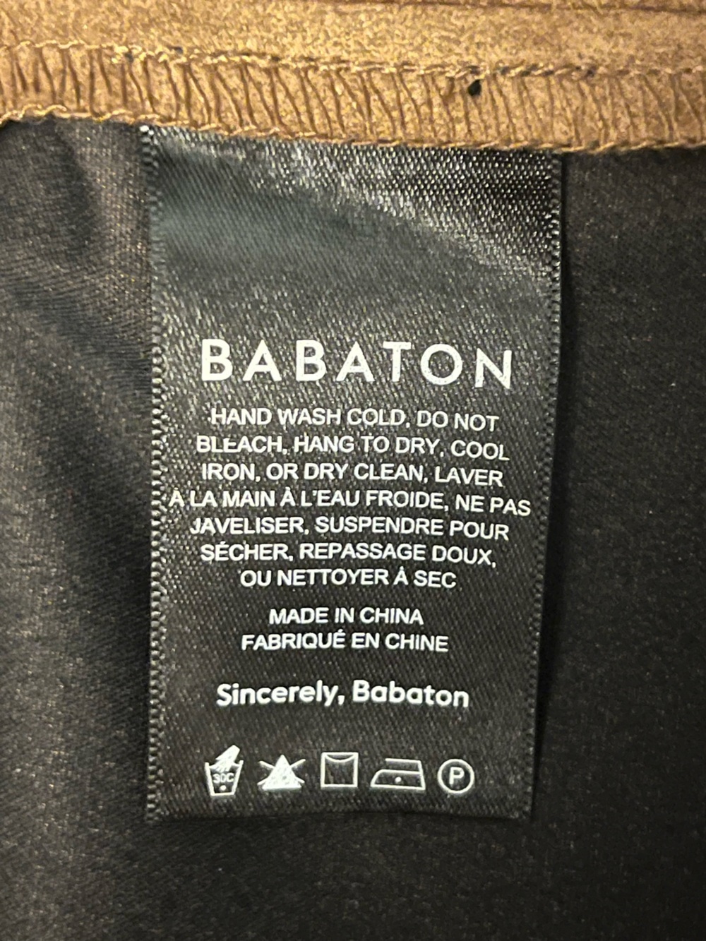 Aritzia Babaton Faux Suede Mini Skirt Dark Camel Size 4 - Picture 10 of 12
